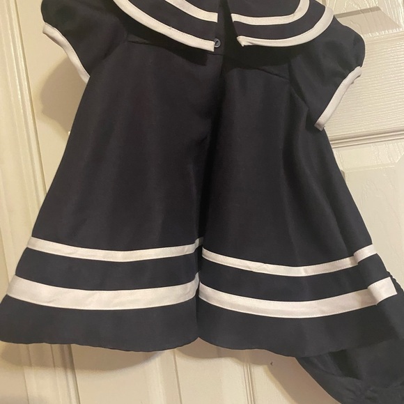 NWT Rare Editions Sailor Dress & Diaper Cover - Picture 4 of 8